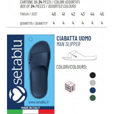 CIABATTA UOMO MIS E COLORI ASSORTITI